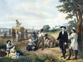 La vie de George Washington - Le fermier, pub. 1853